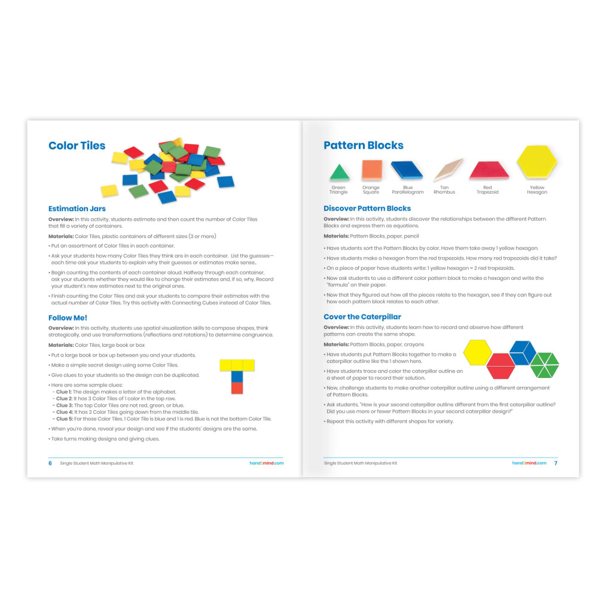 hand2mind Single Student Math Manipulative Kit