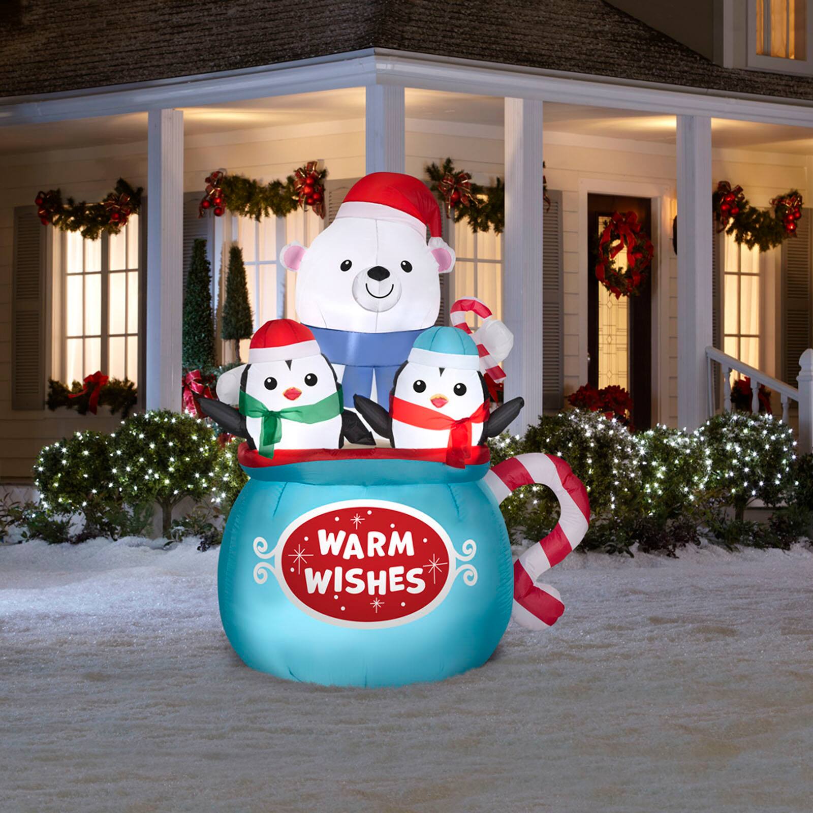 6.5ft. Airblown® Inflatable Christmas Hot Cocoa Mug Scene