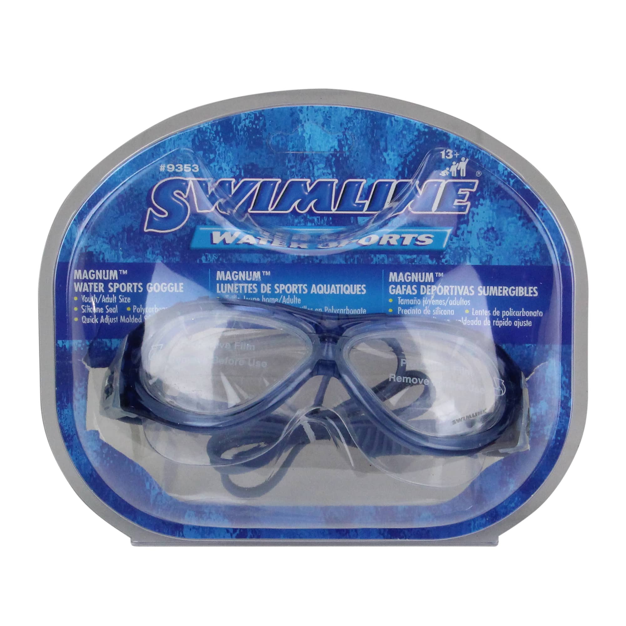 Swim Central Blue Magnum Water Sports Swimming Pool Goggles