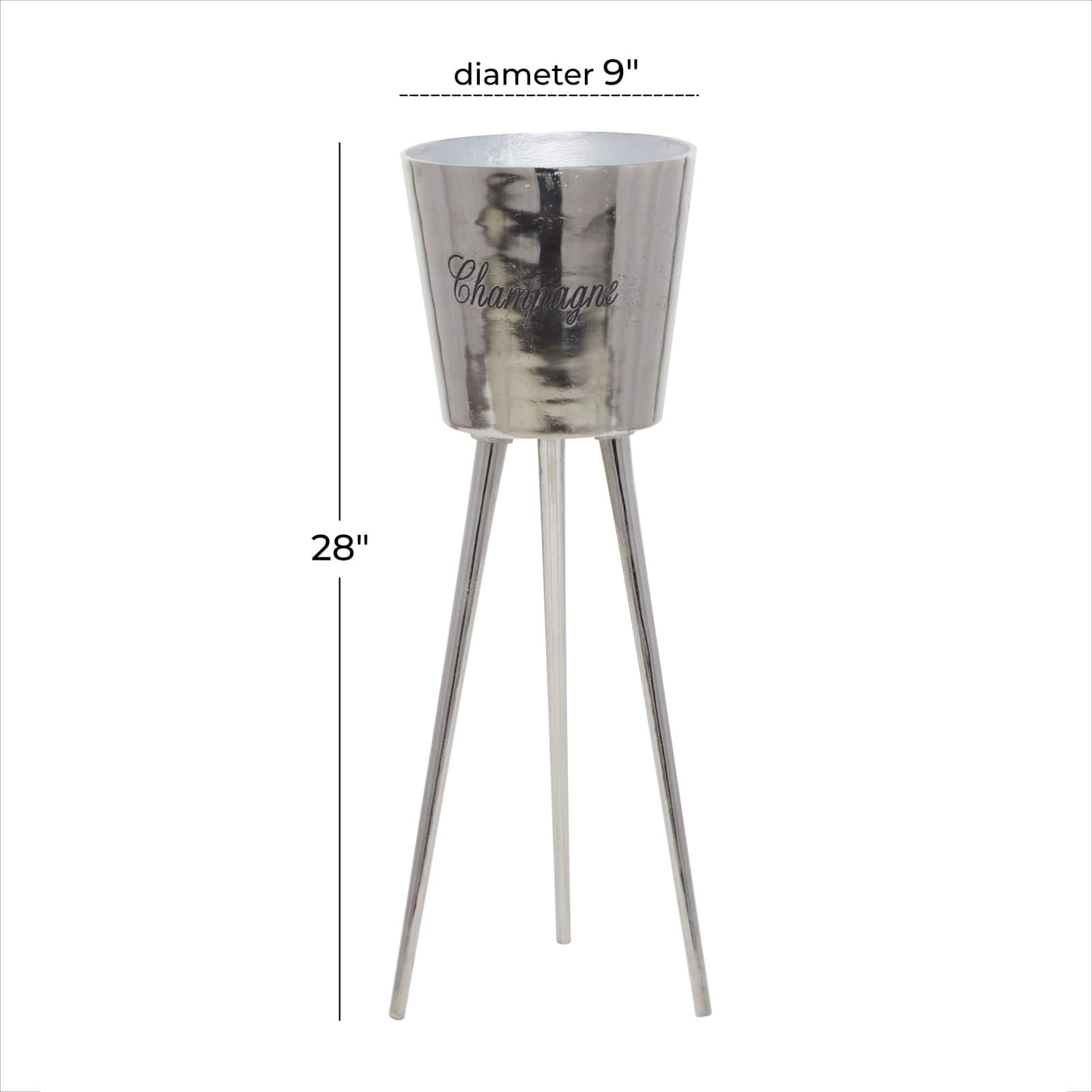 Grey Modern Wine Holder, 9" x 9" x 28"