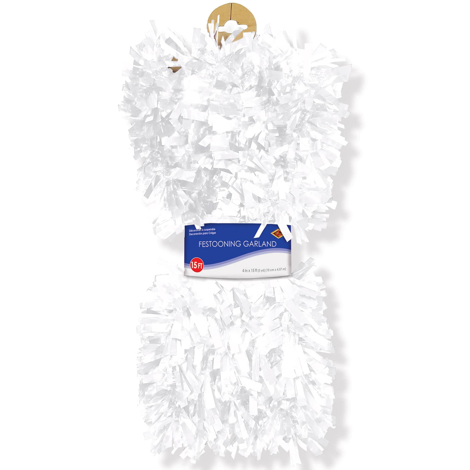 Beistle 15ft. White 6-Ply Metallic Festooning Garland