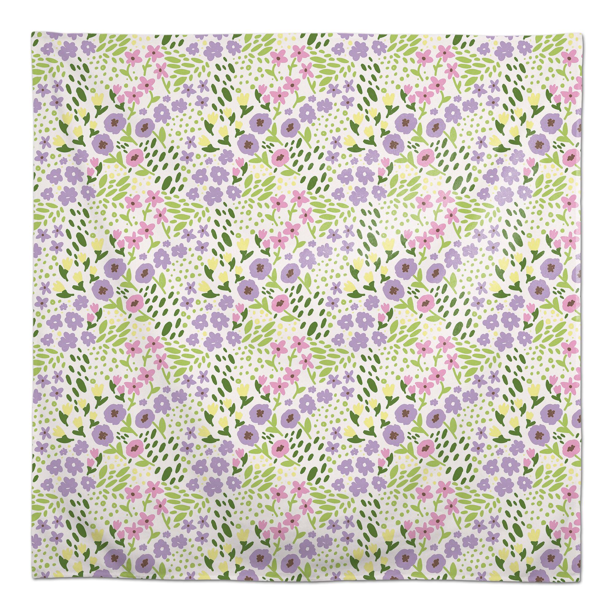 Whimsical Spring Floral 1 58" x 58" Tablecloth