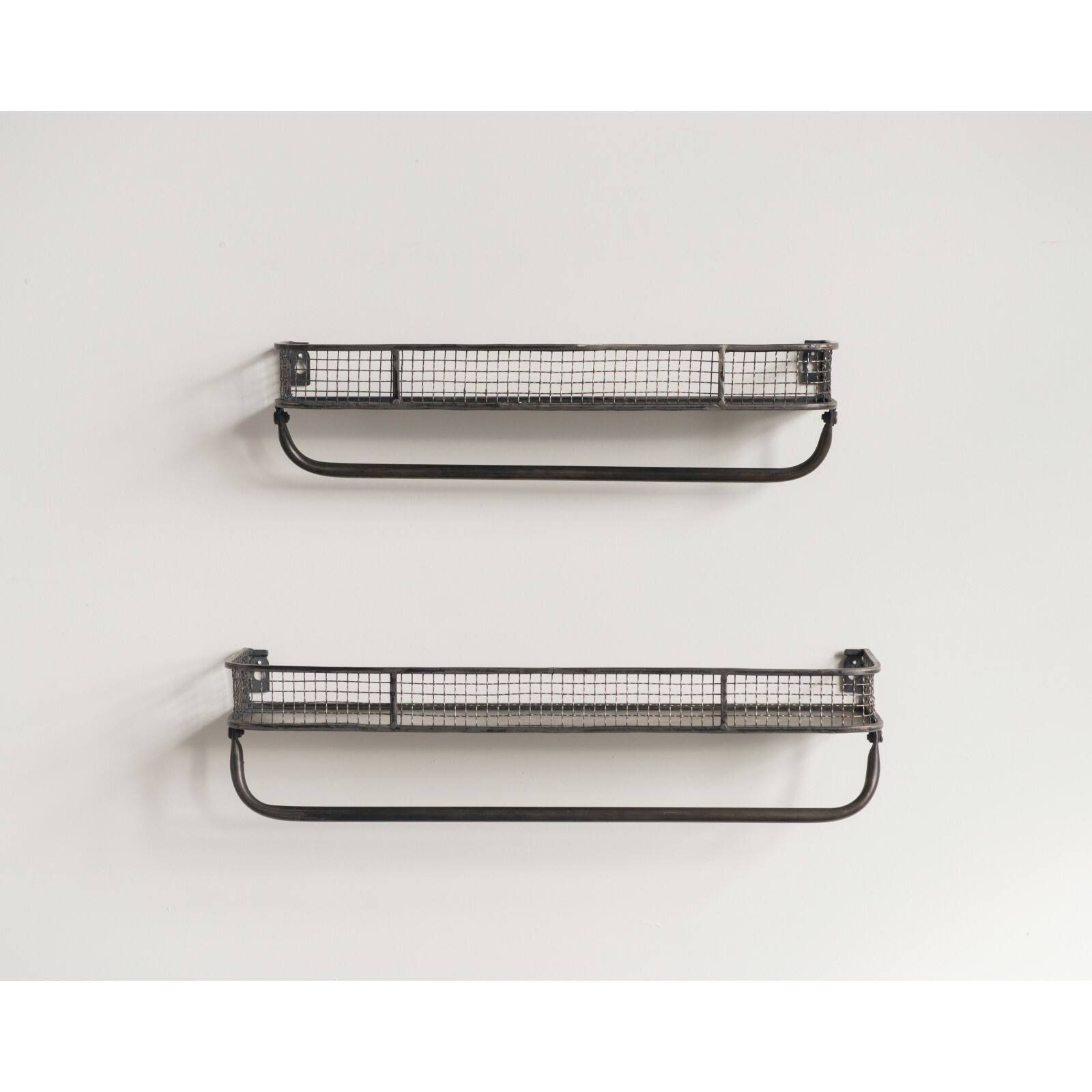 Hello Honey® Metal Wall Shelf with Hanging Bar Set