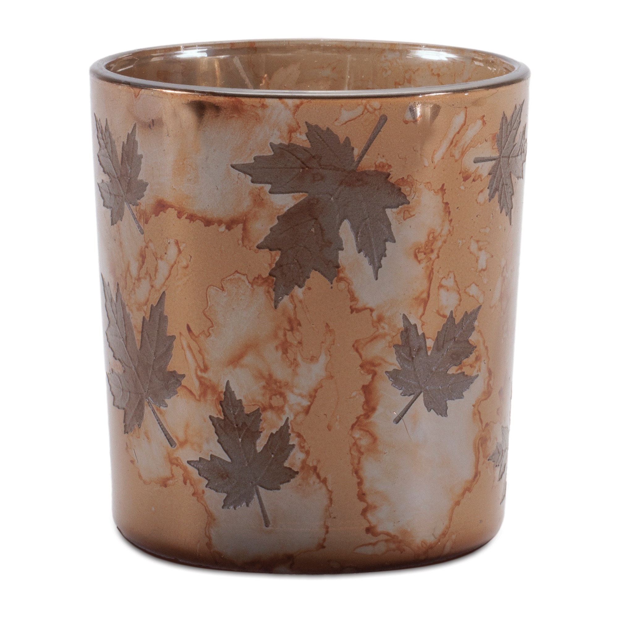 3.25" Autumn Leaf Glass Votive Holders, 3ct.