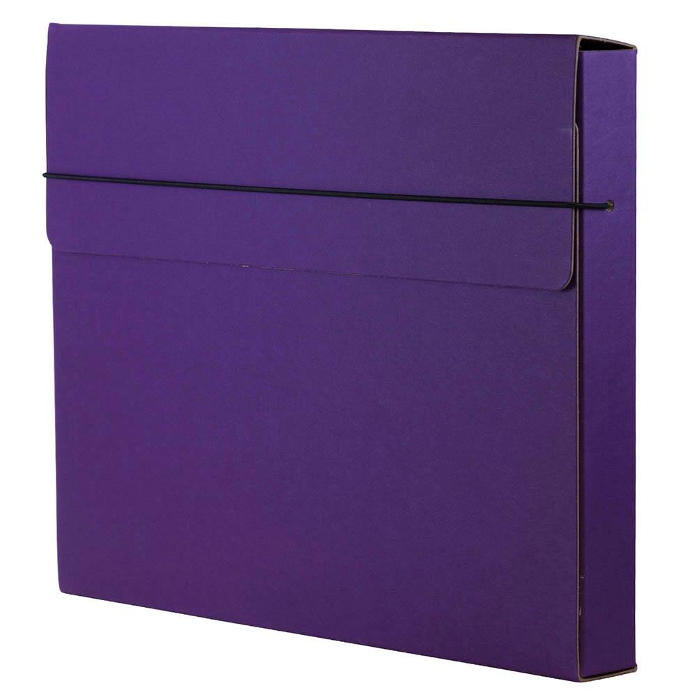 JAM Paper Strong Thick Portfolio Carrying Case with Elastic Band Closure