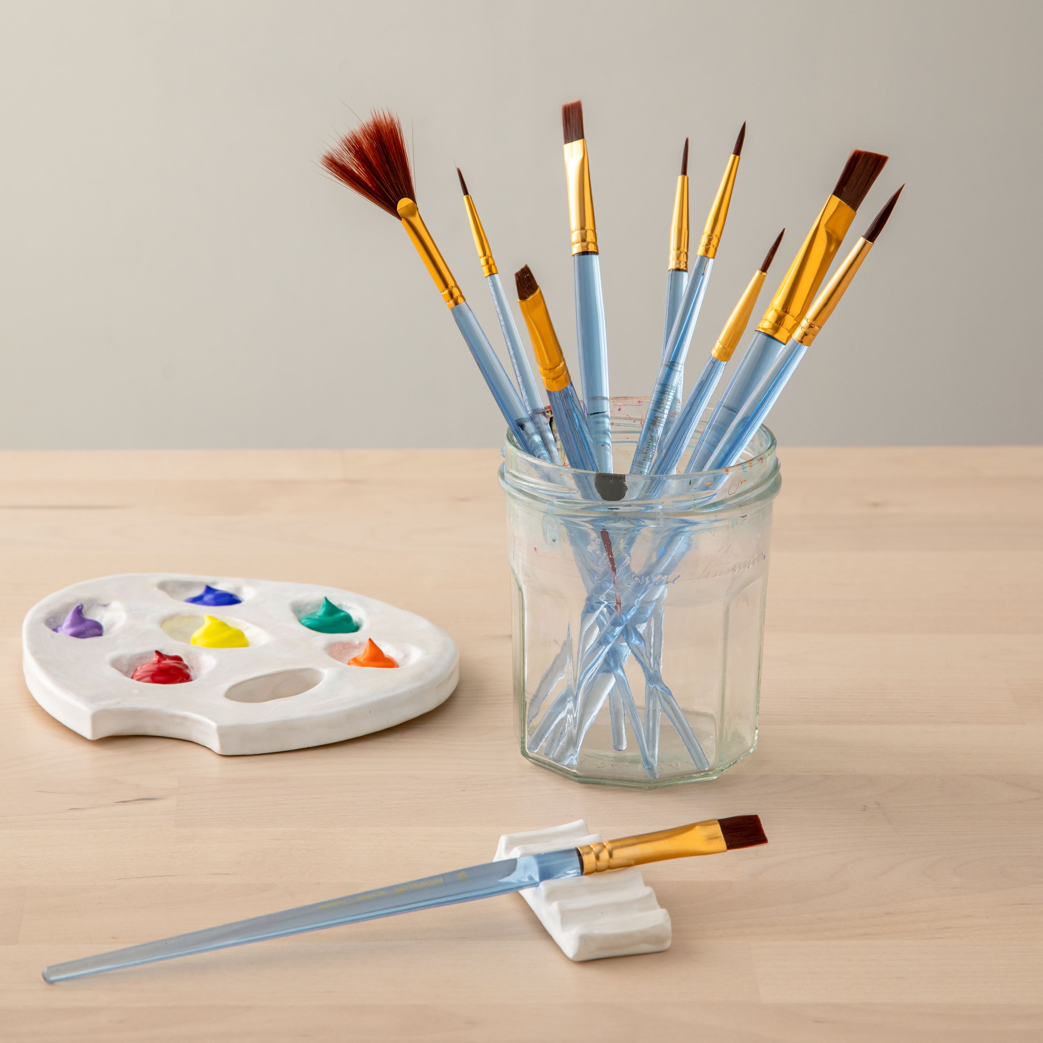 Brown Synthetic Acrylic 10 Piece Brush Combo by Artist's Loft® Necessities™
