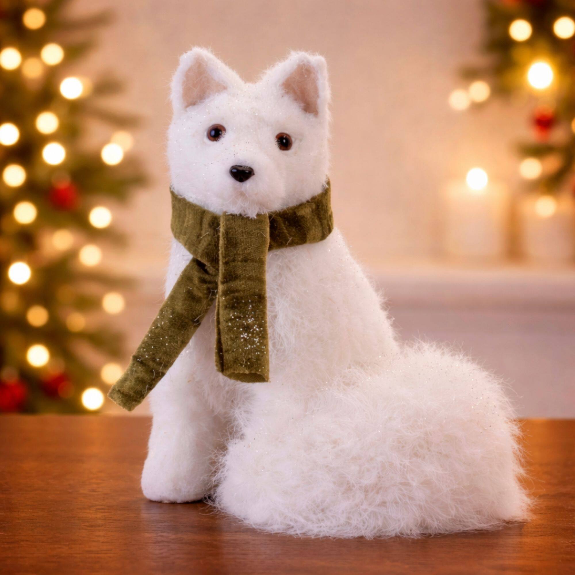 Melrose 7.75" Winter Fox with Scarf Plush Figurine