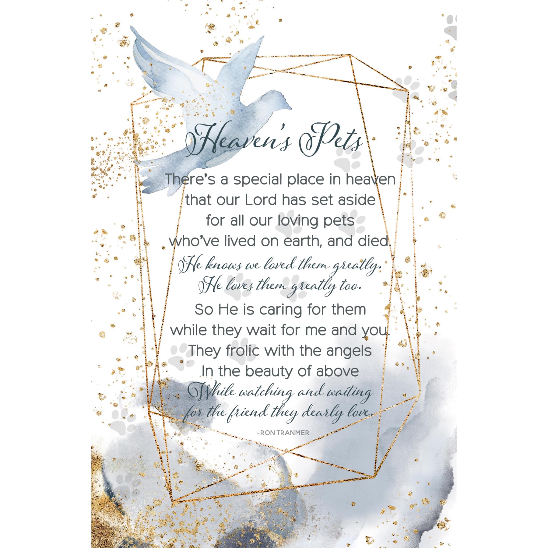 Heaven's Pets Inspirational Wood Plaque