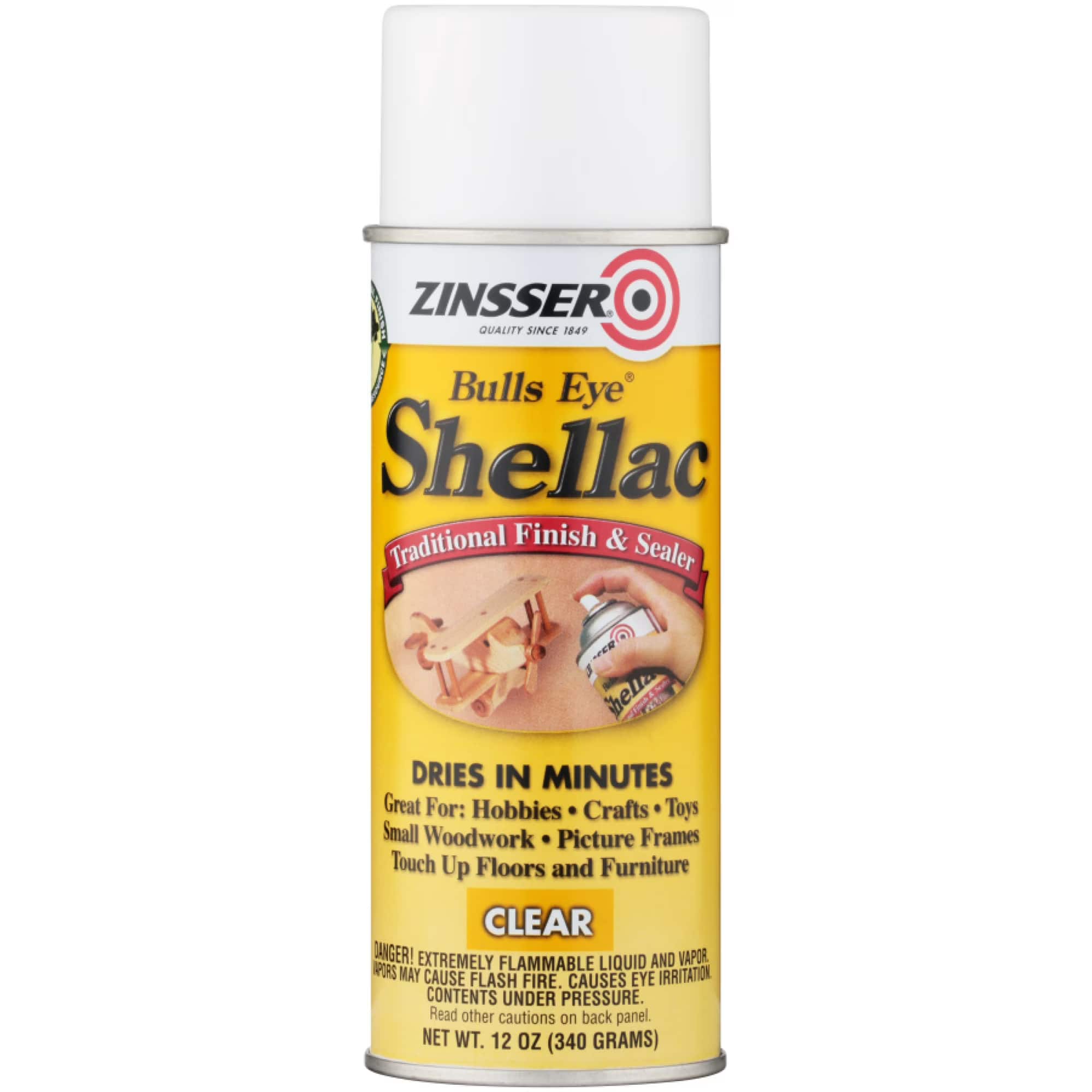 Zinsser® 12 oz Bulls Eye® Shellac Traditional Finish & Sealer Spray