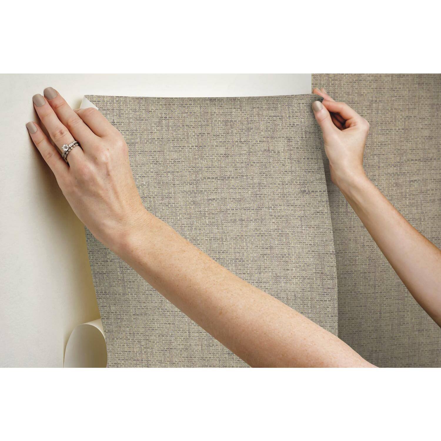 RoomMates Faux Grasscloth Weave Peel & Stick Wallpaper