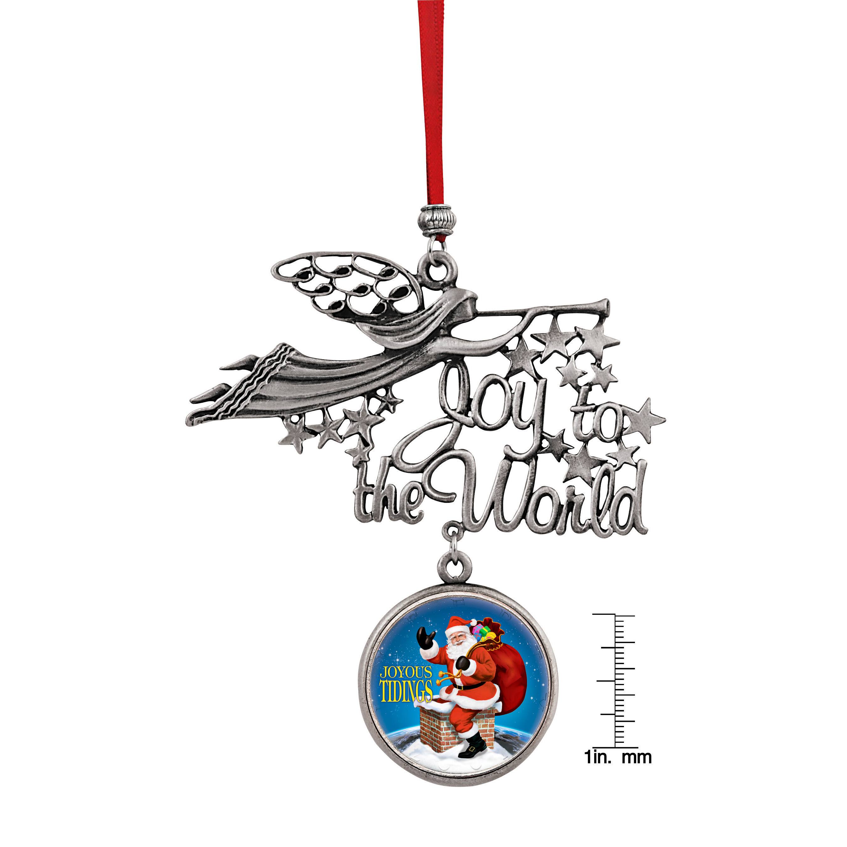 Joy to the World Santa Joyous Tidings JFK Half Dollar Ornament