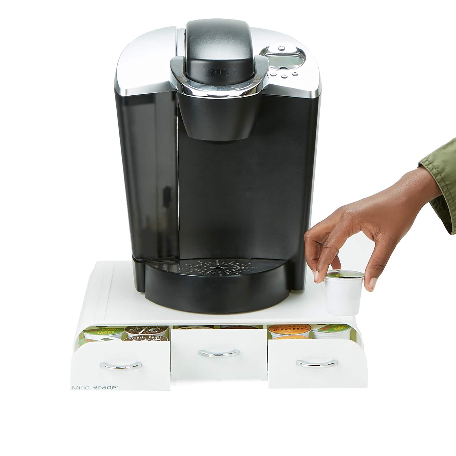 Mind Reader White 36 Capacity 'Anchor' Triple Drawer Single Serve Coffee Pod Holder