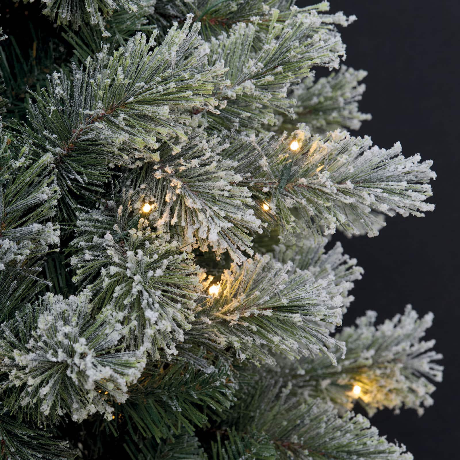 7.5ft. Pre-Lit Montreal Flocked Artifical Christmas Tree, LumaDazzle™ Color Changing Twinkle LED Lights by Ashland®