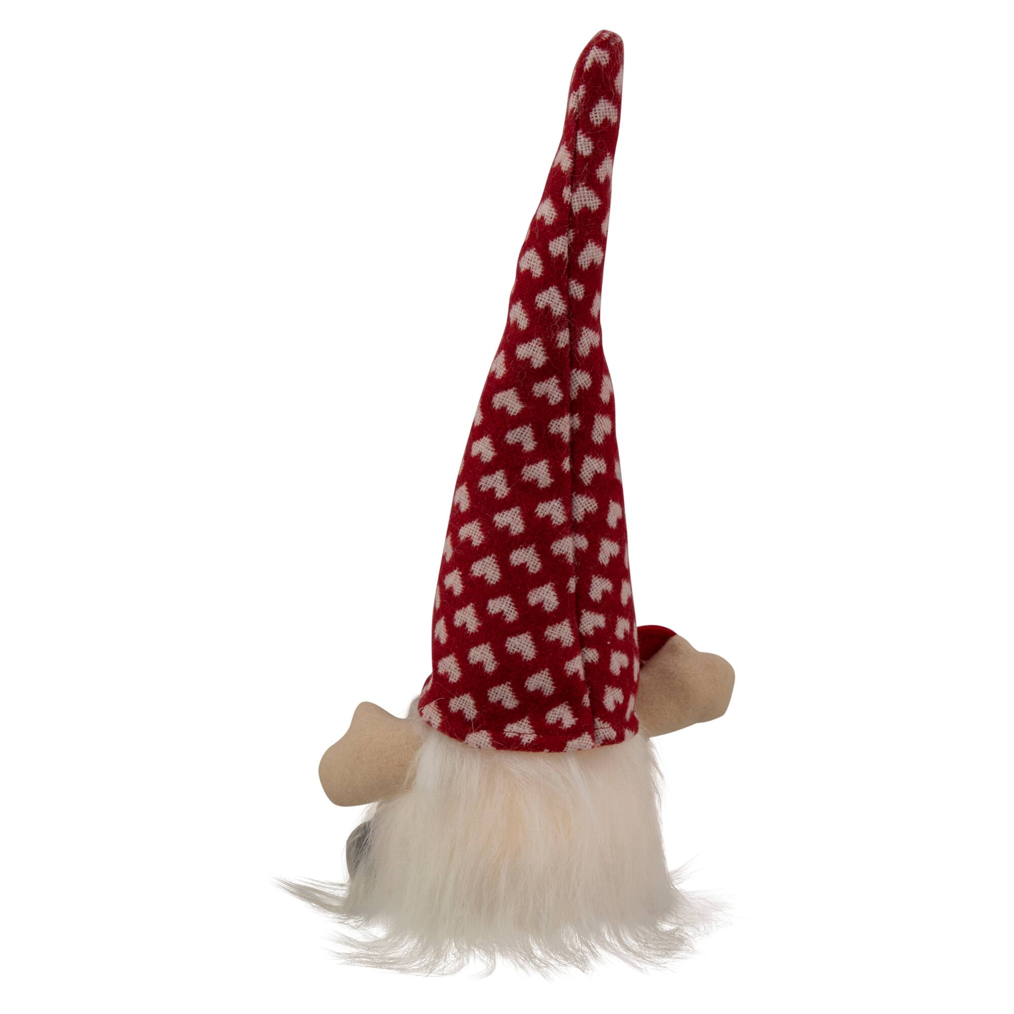 13" Lighted Girl Valentine's Day Gnome With Love Heart