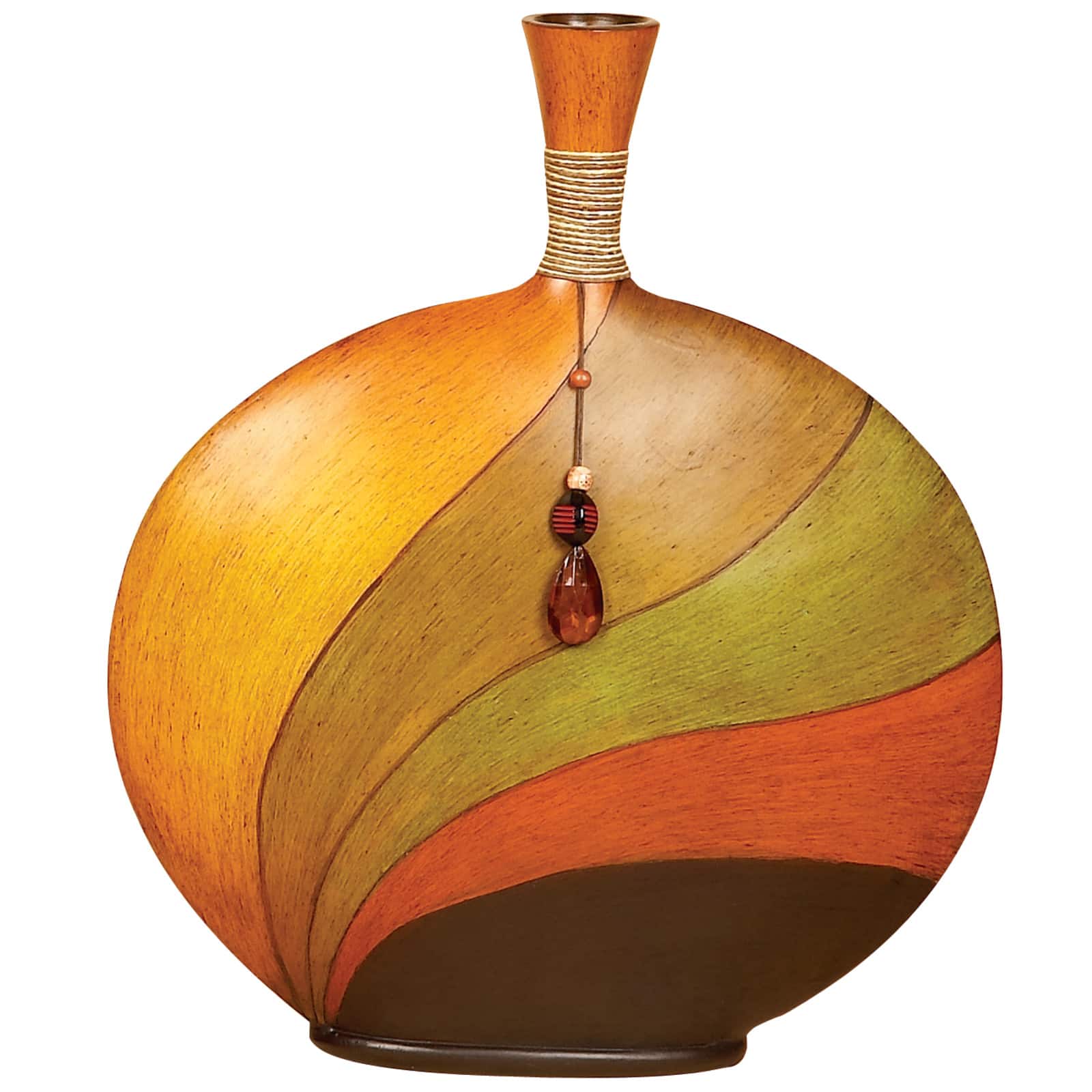 20" Multi Colored Polystone Eclectic Vase