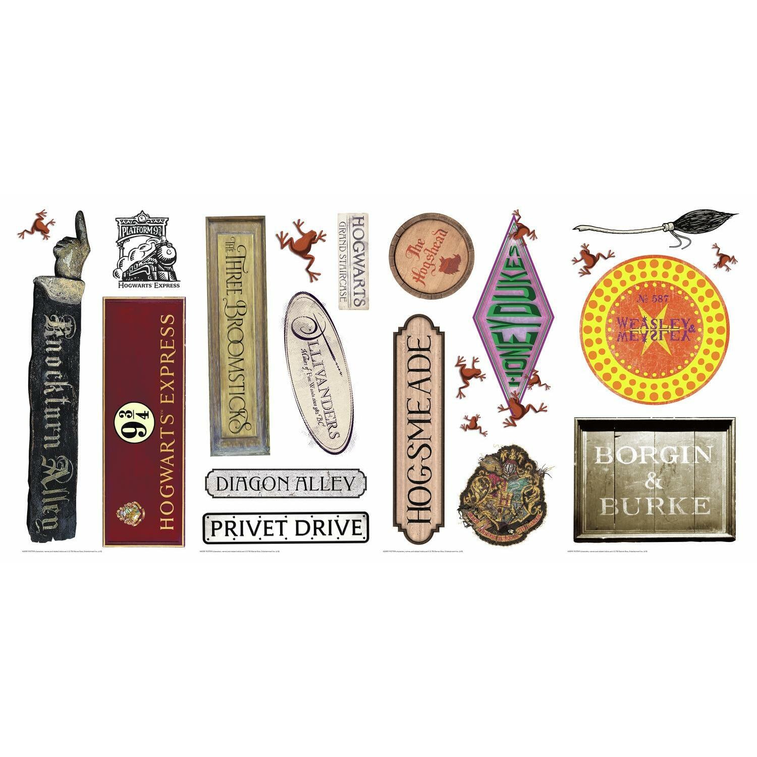 RoomMates Harry Potter Signs Peel & Stick Wall Decals