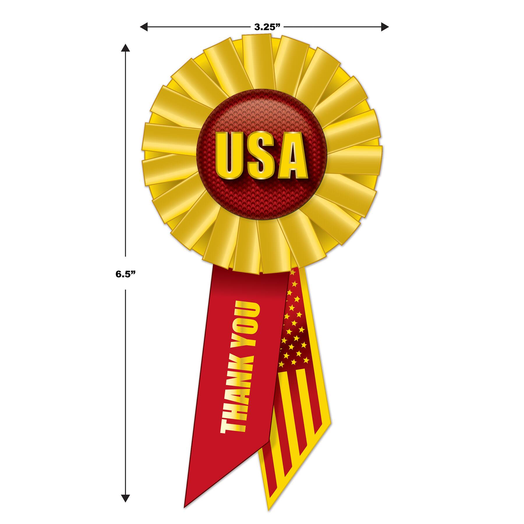 Beistle 6.5" Patriotic USA Rosettes