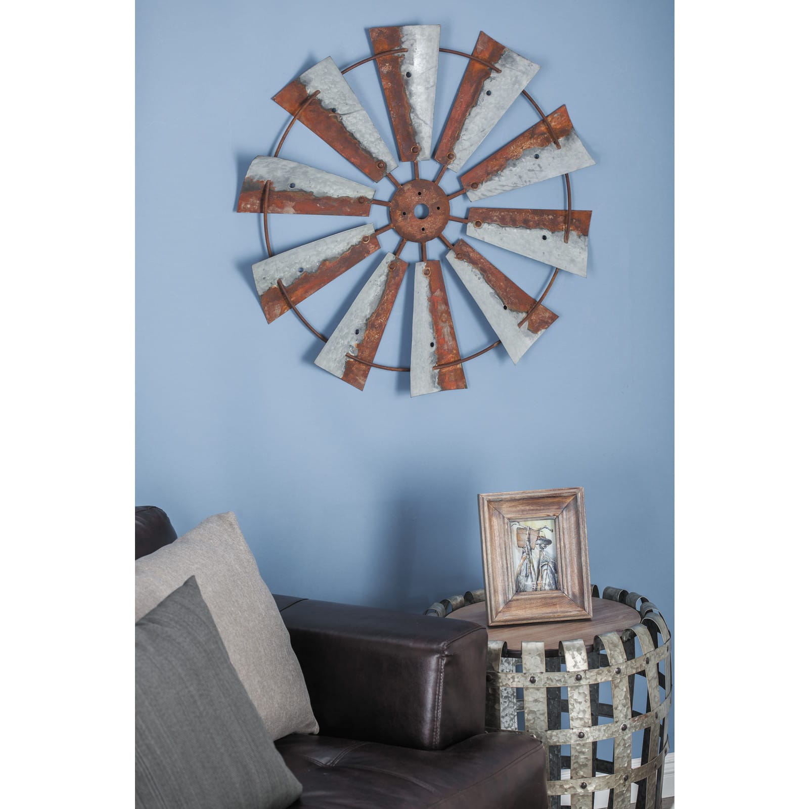 Brown Metal Farmhouse Wall Decoration