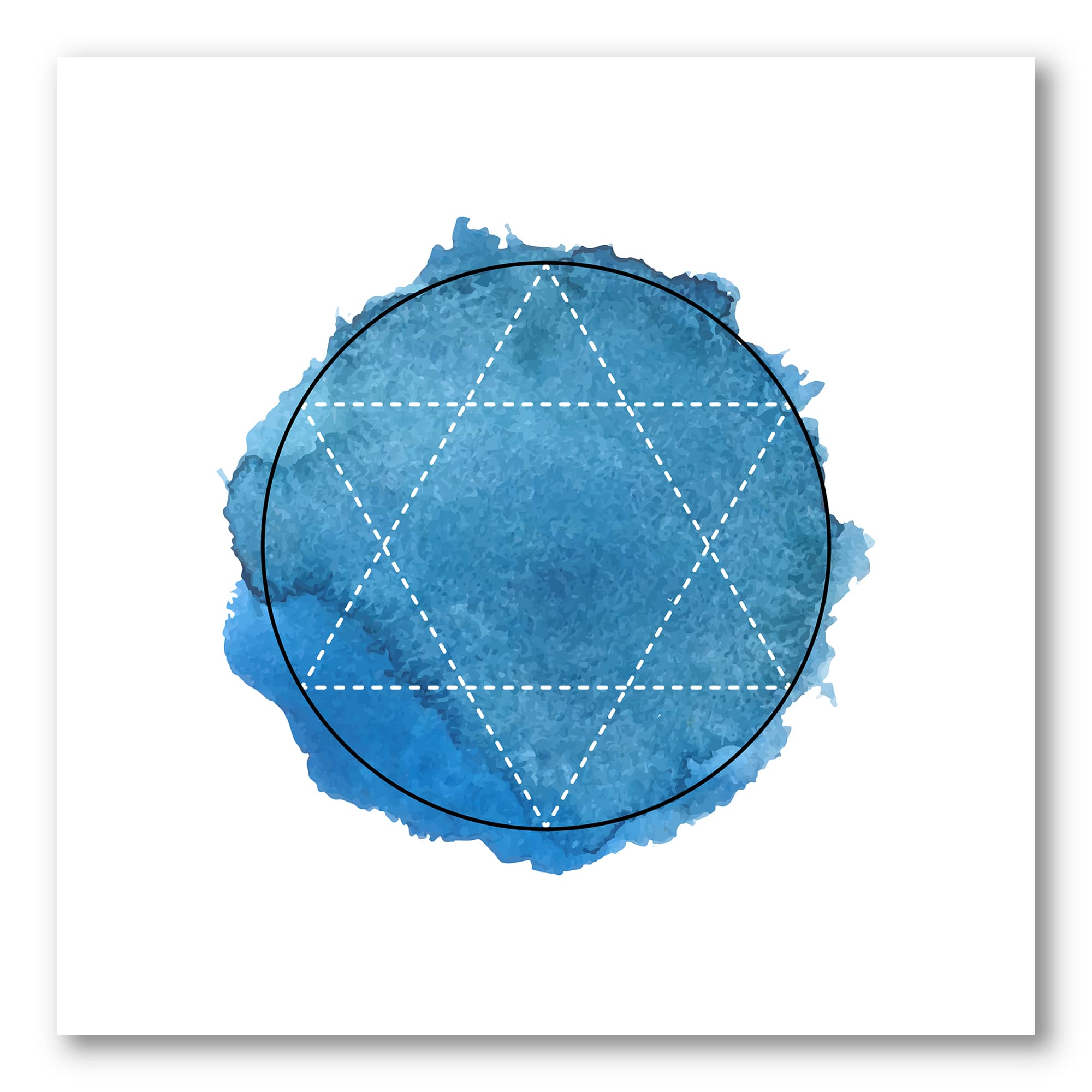 Designart - Symbol of Alchemy and Sacred Geometry III - Bohemian & Eclectic Canvas Wall Art Print