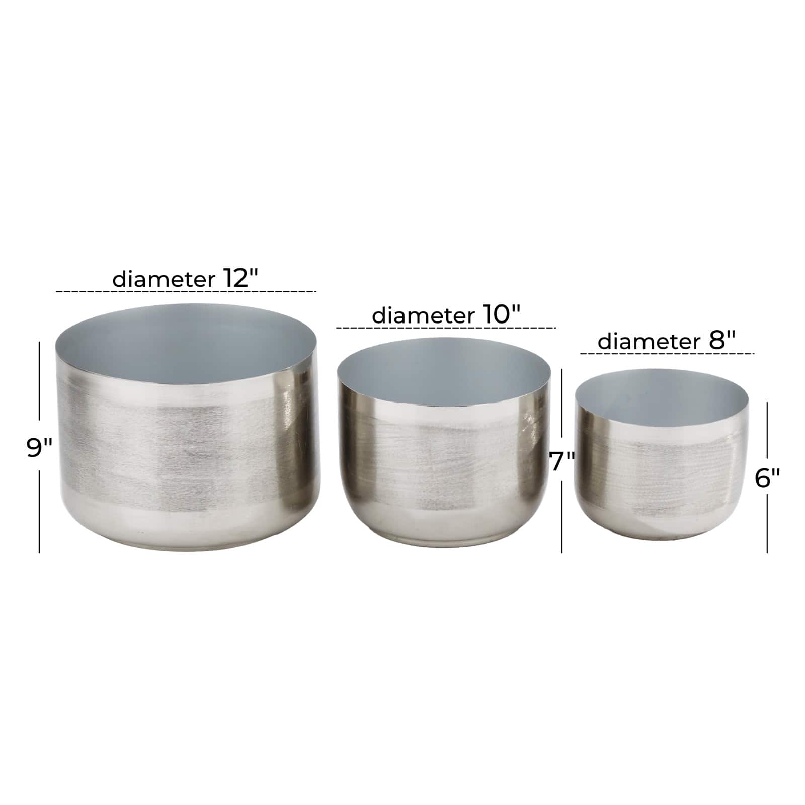 CosmoLiving by Cosmopolitan Iron Modern Planter Set