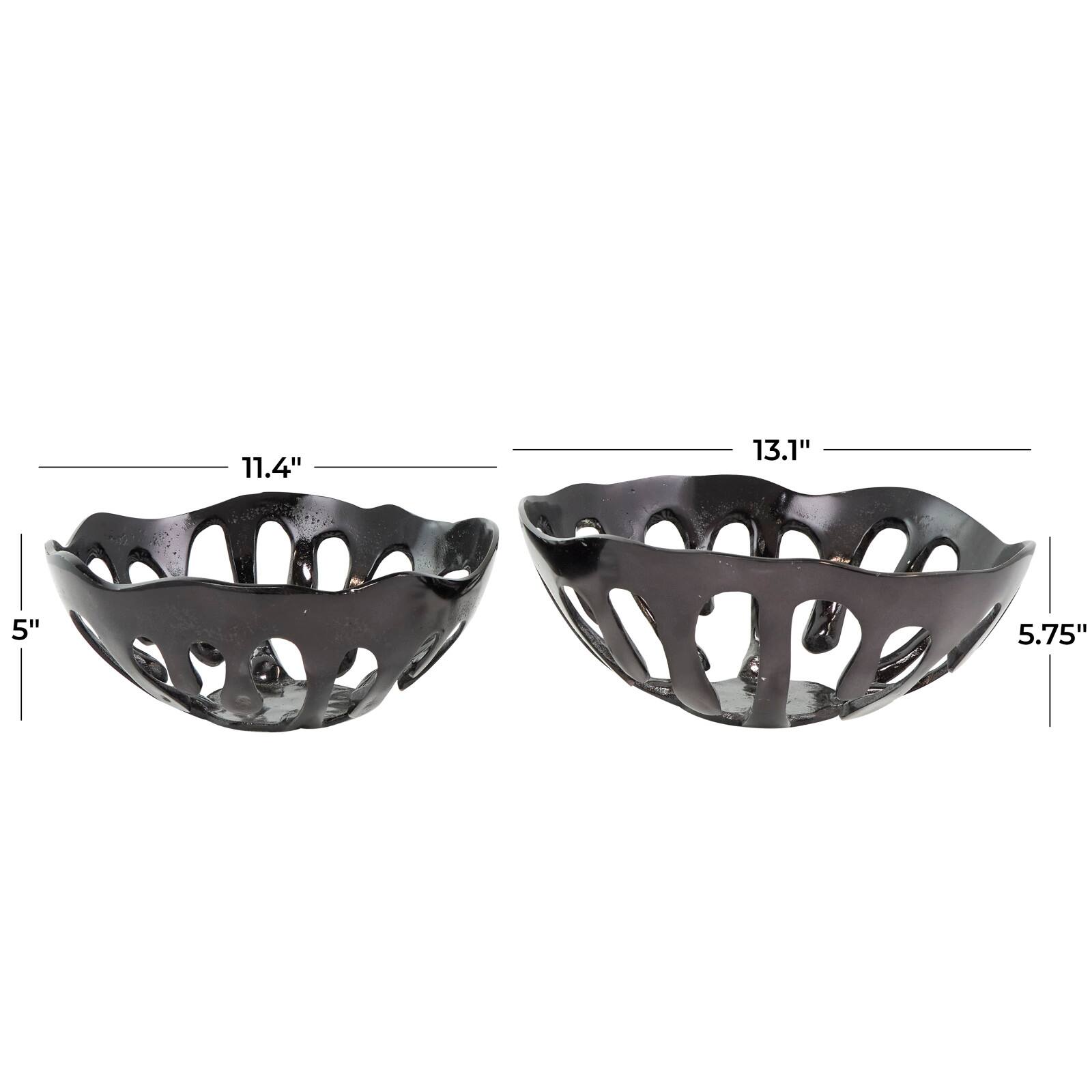 Aluminum Drip Decorative Bowl Set with Open Frame Design