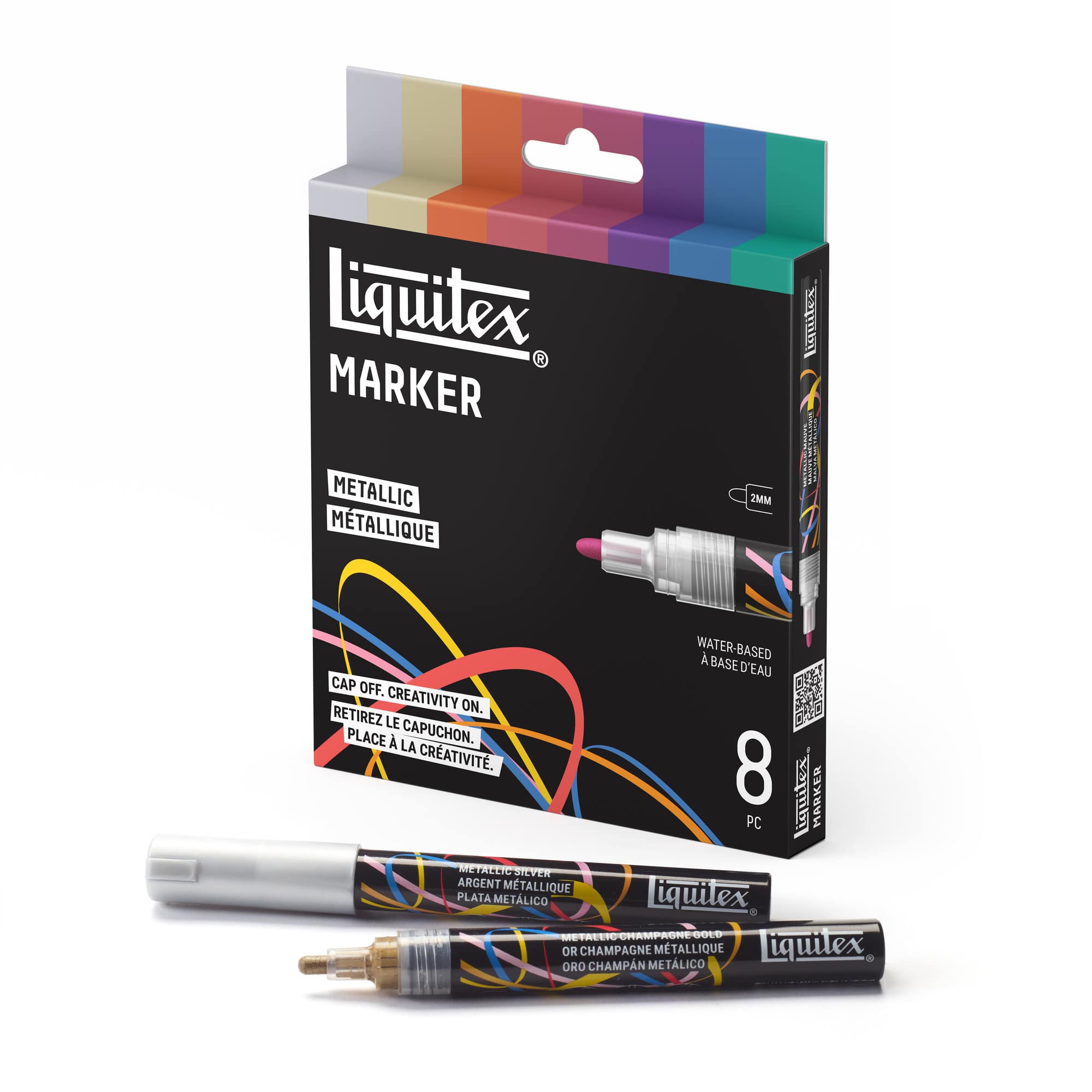 Liquitex® 2mm Metallic 8 Color Marker Set