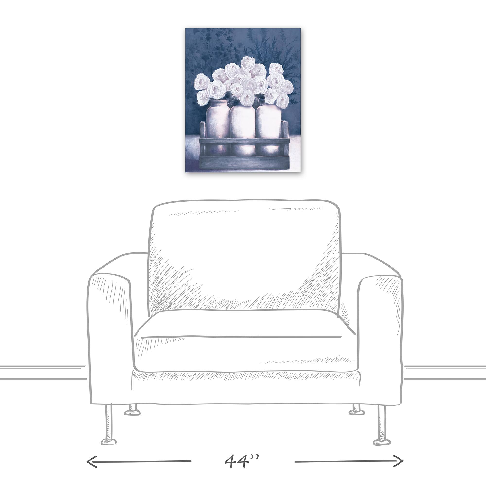Blue Roses 16" x 20" Canvas Wall Art