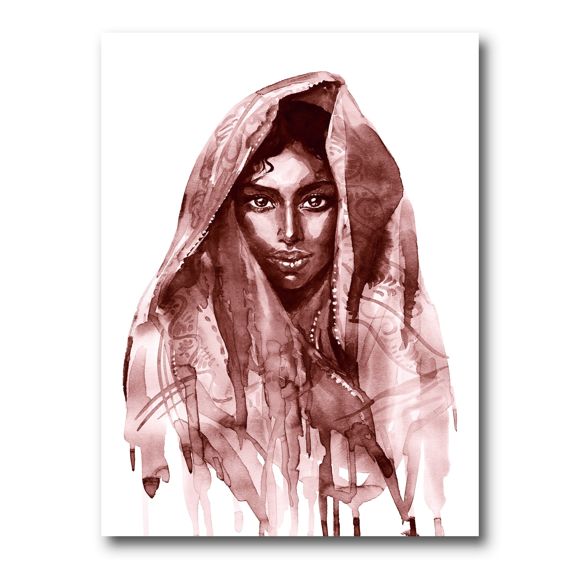 Designart - Monochrome Portrait of Young Indian Woman II