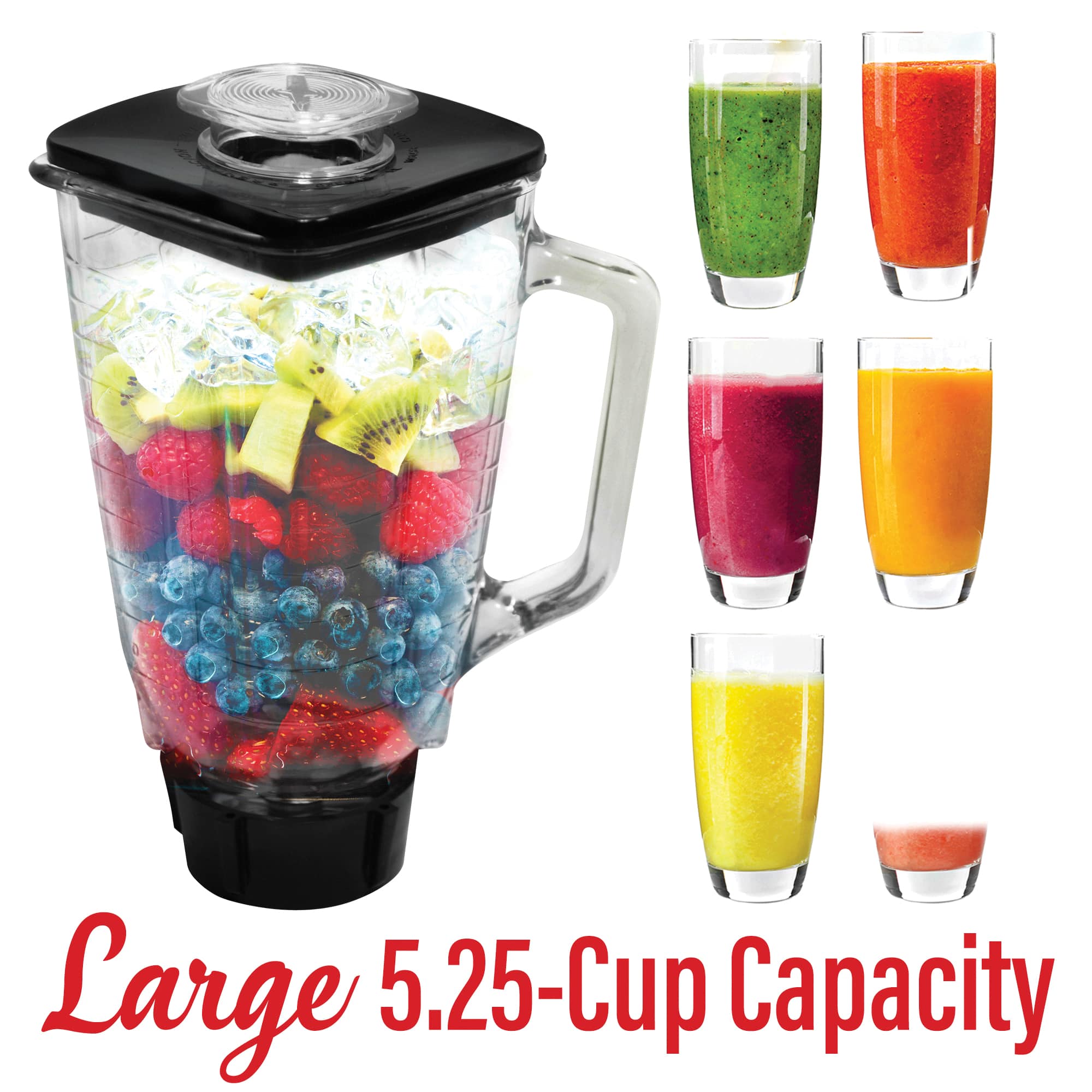 Brentwood 42oz. 6-Piece Oster P-OST722 Blender Glass Jar Replacement Set