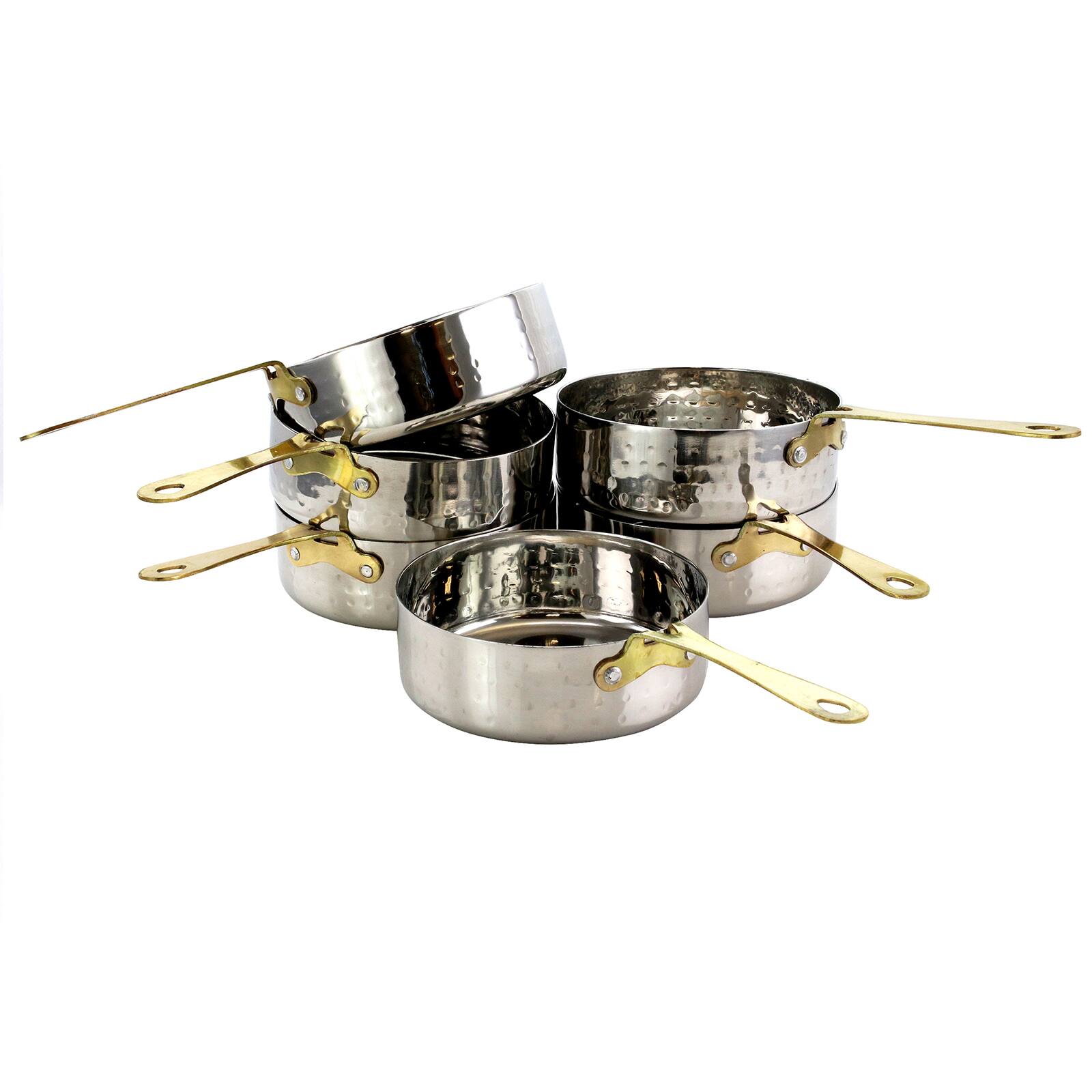 Gibson Home® Lannister 4.7'' Mini Frying Pans Set with Gold Plated Handle