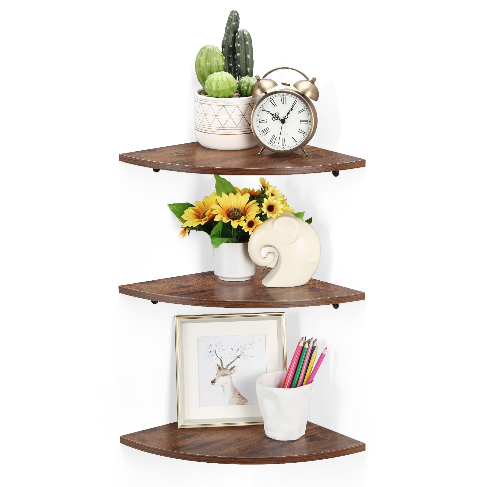 Floating Corner Shelves Set
