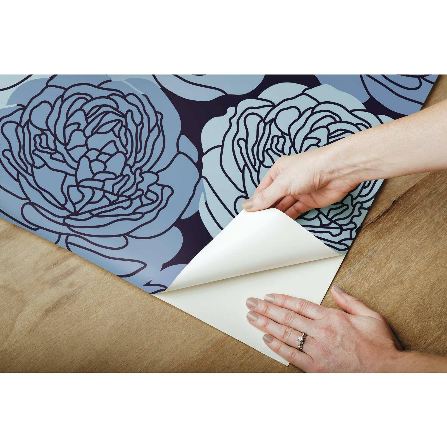 RoomMates Bed of Roses Peel & Stick Wallpaper