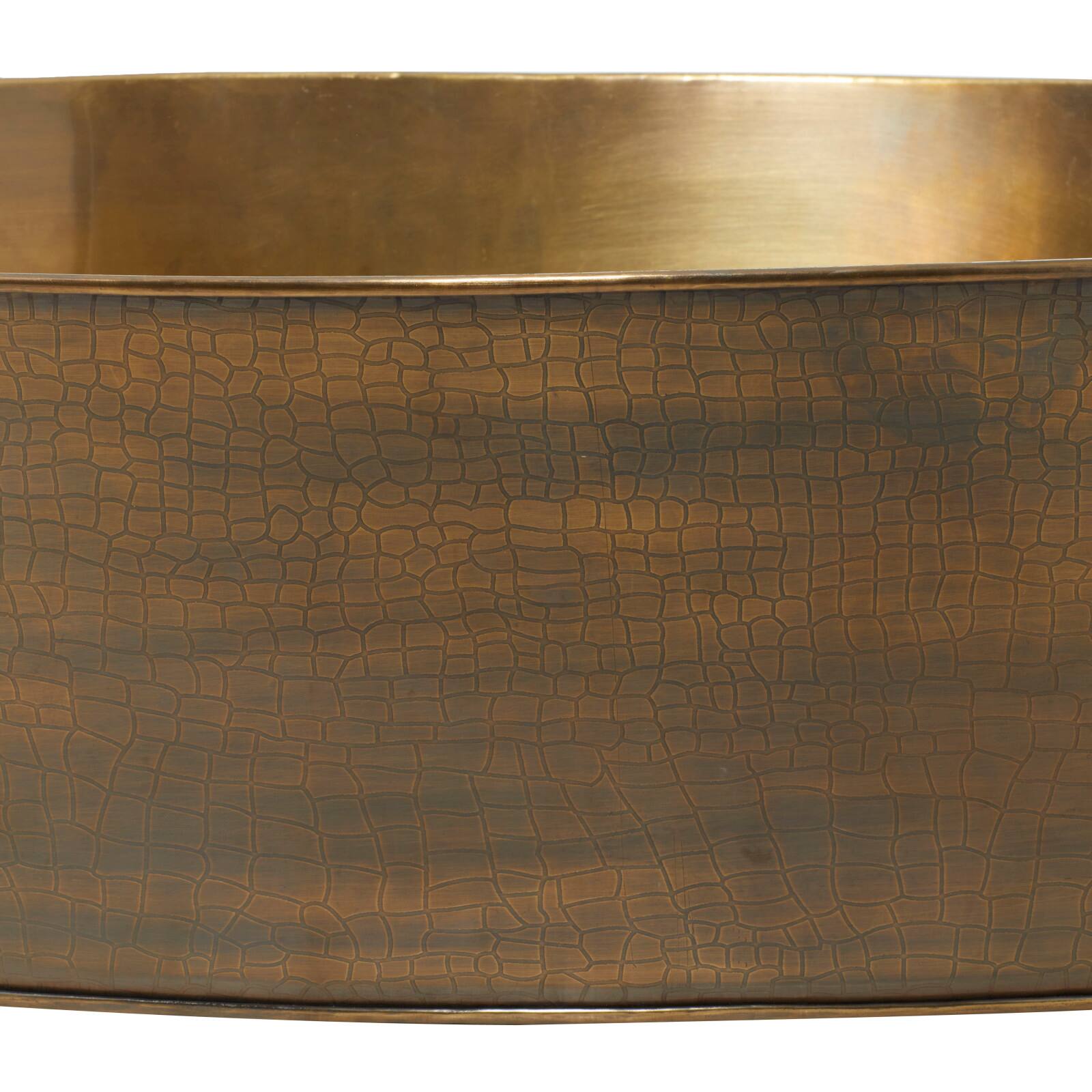 31" Bronze Metal Contemporary Wine Holder Bucket