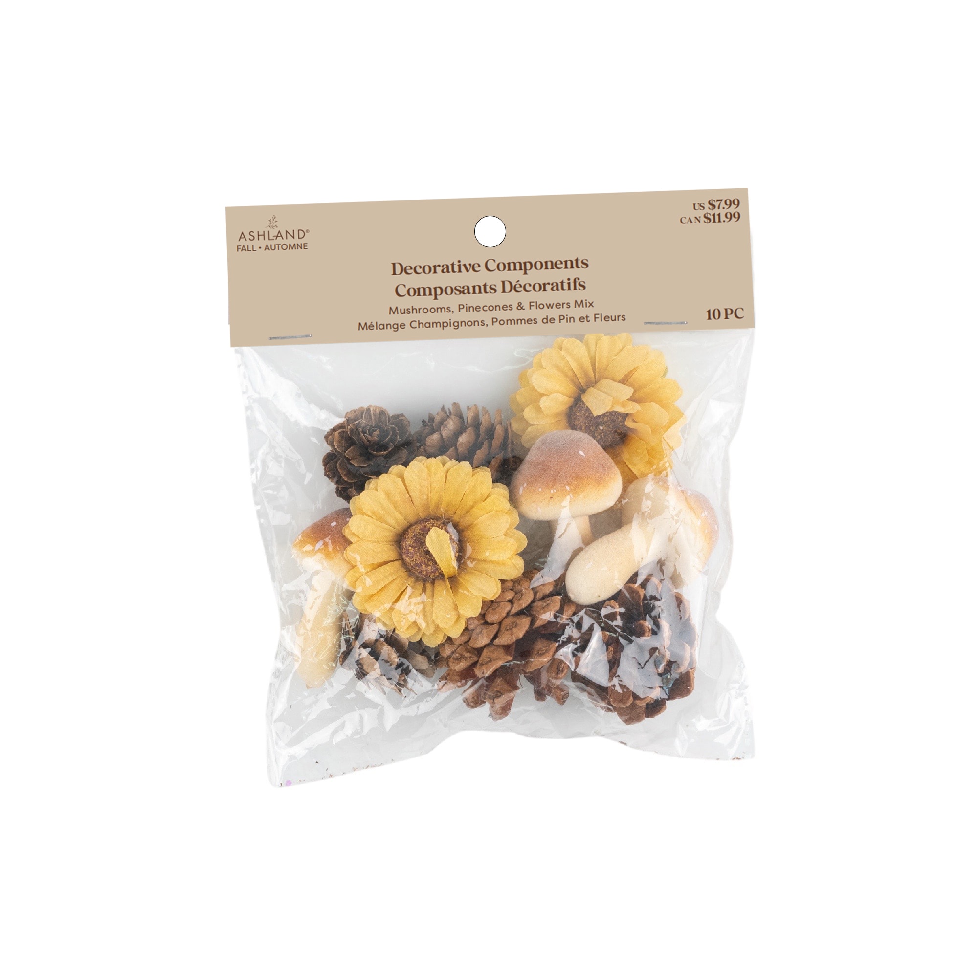 Mushroom, Pinecone & Flower Decorative Components by Ashland®