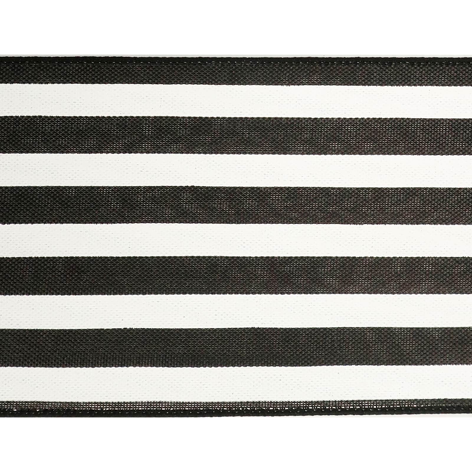 12 Pack: 4" x 18ft. Faux Linen Wired Stripe Ribbon by Celebrate It™