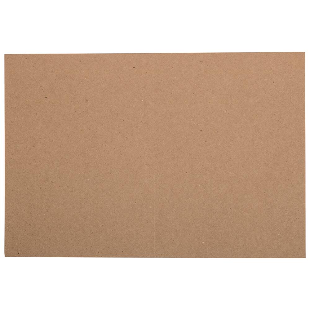 JAM Paper A2 Brown Kraft Recycled Blank Foldover Cards