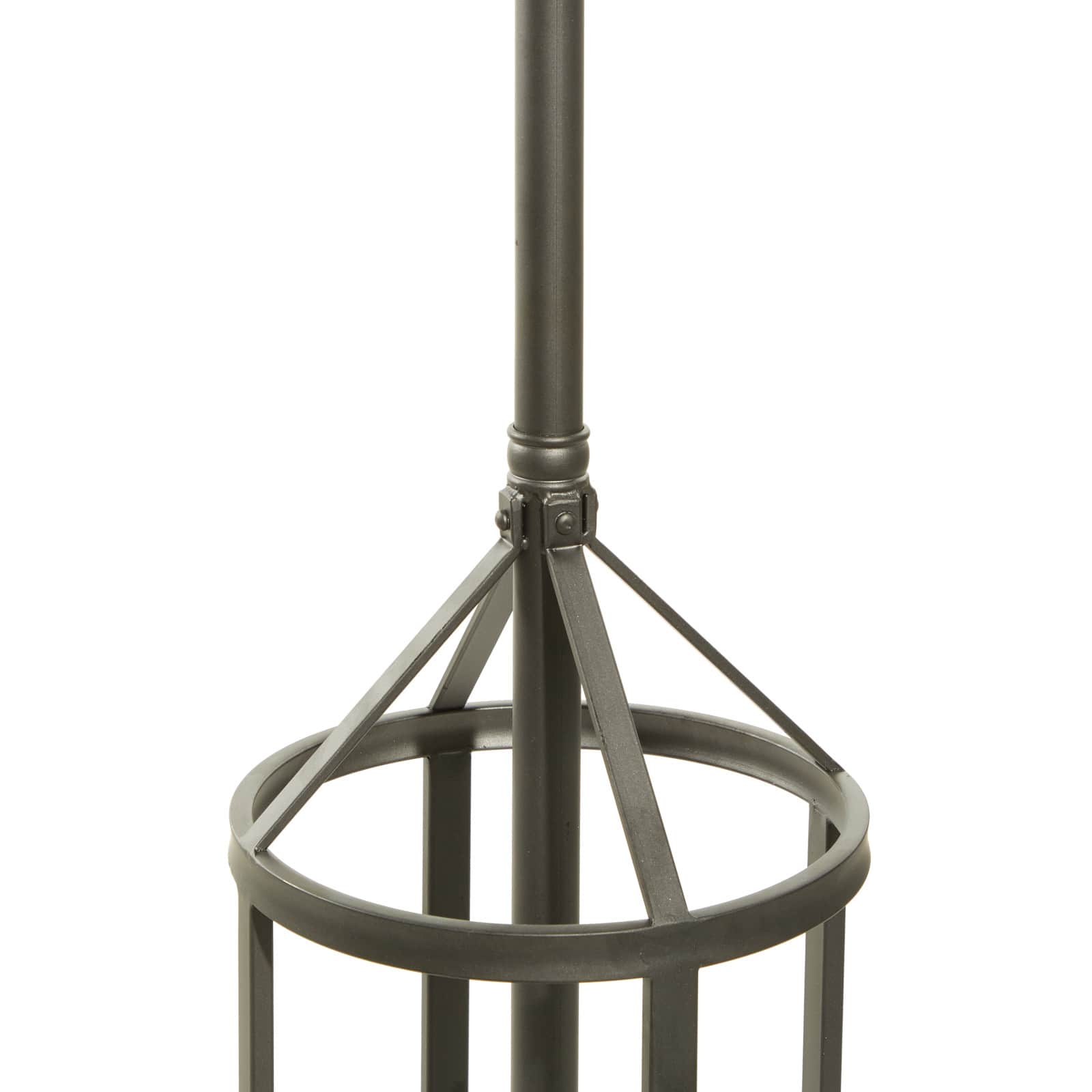 Black Metal Industrial Coat Rack, 19" x 77"