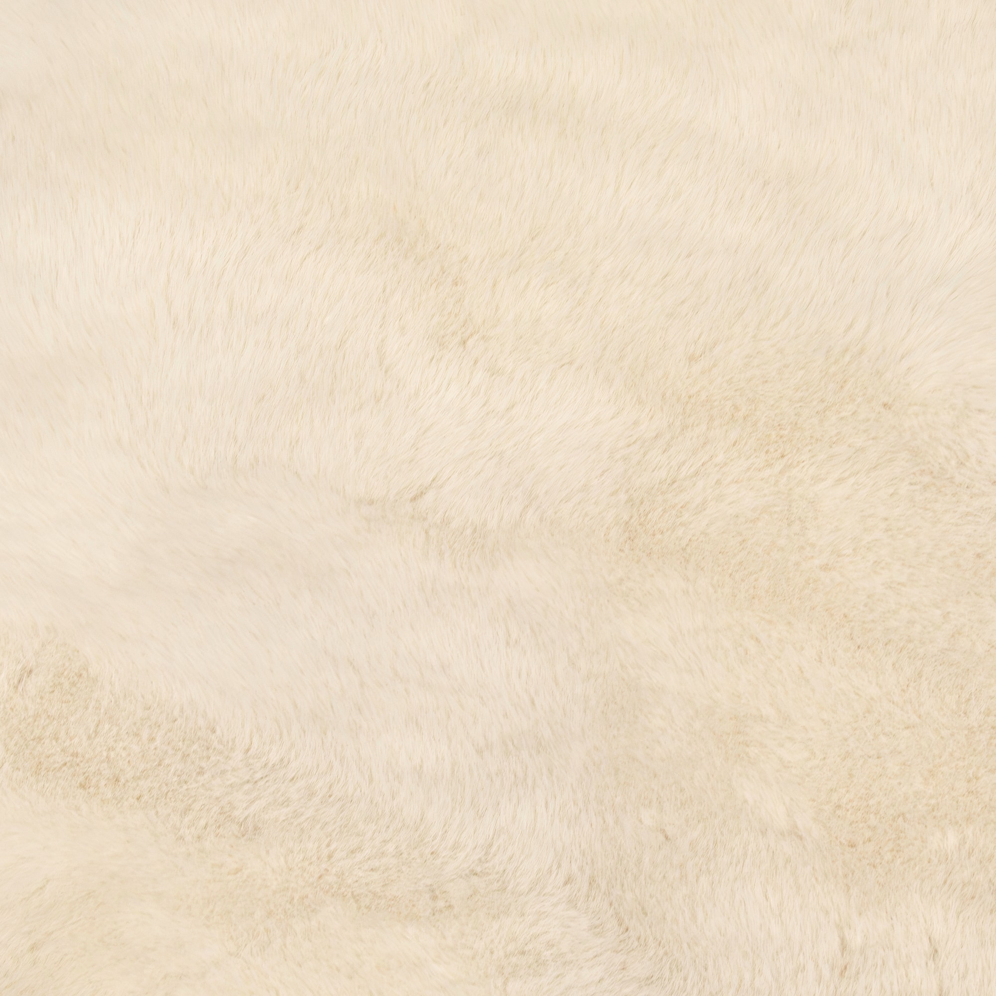 Faux Fur Round Tree Skirt - 84“ - White
