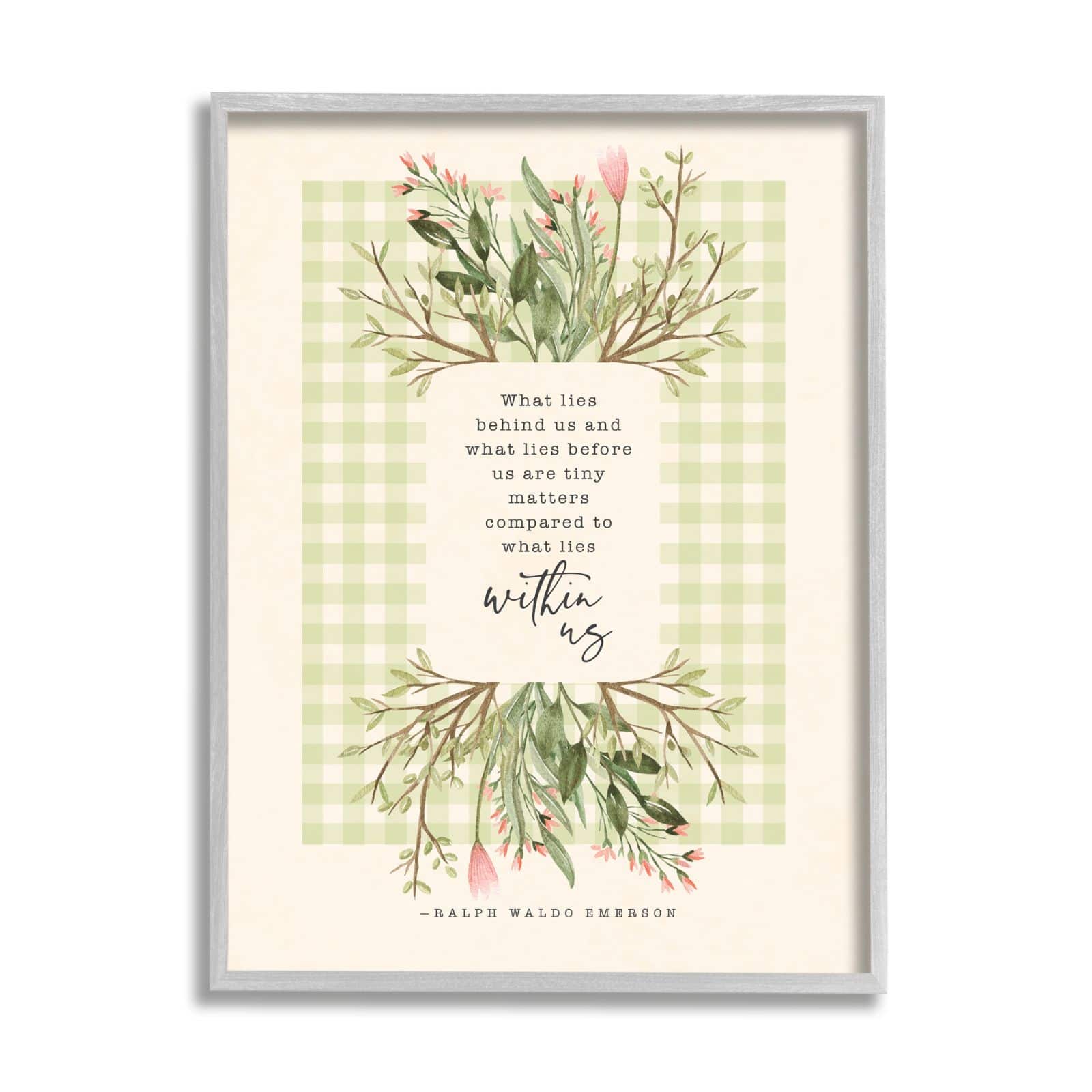Stupell Industries What Lies Behind Us Phrase Motivational Living Today Framed Wall Art
