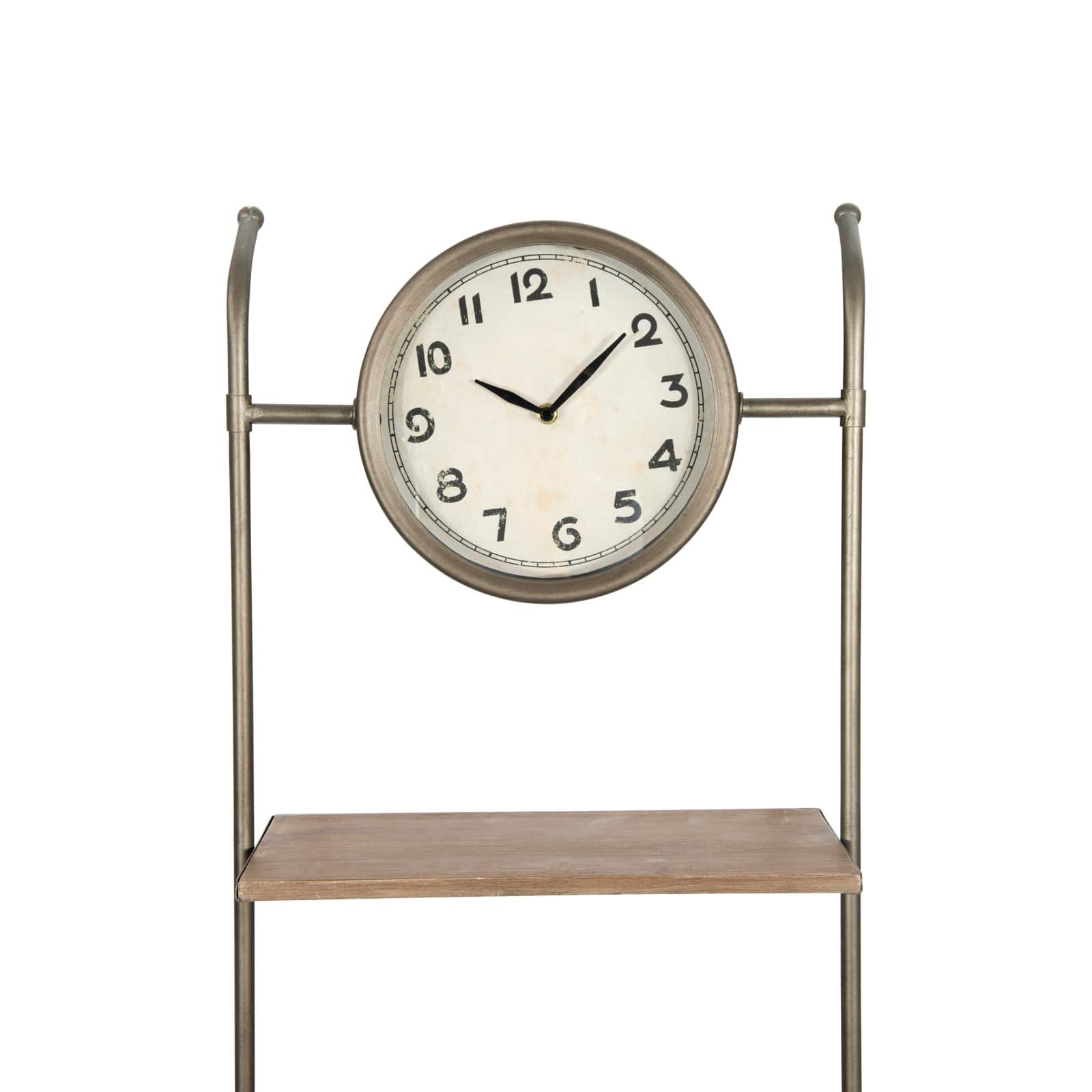 Hello Honey® Gold Wall Clock with 2 Shelves & 3 Hooks