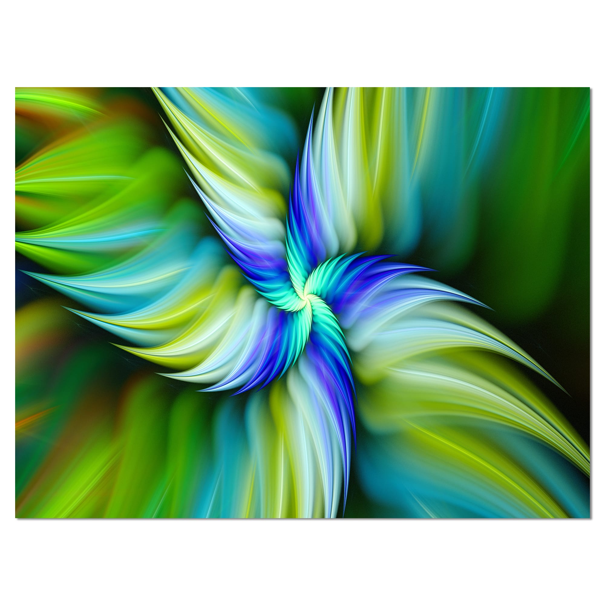 Designart - Rotating Fractal Green Star