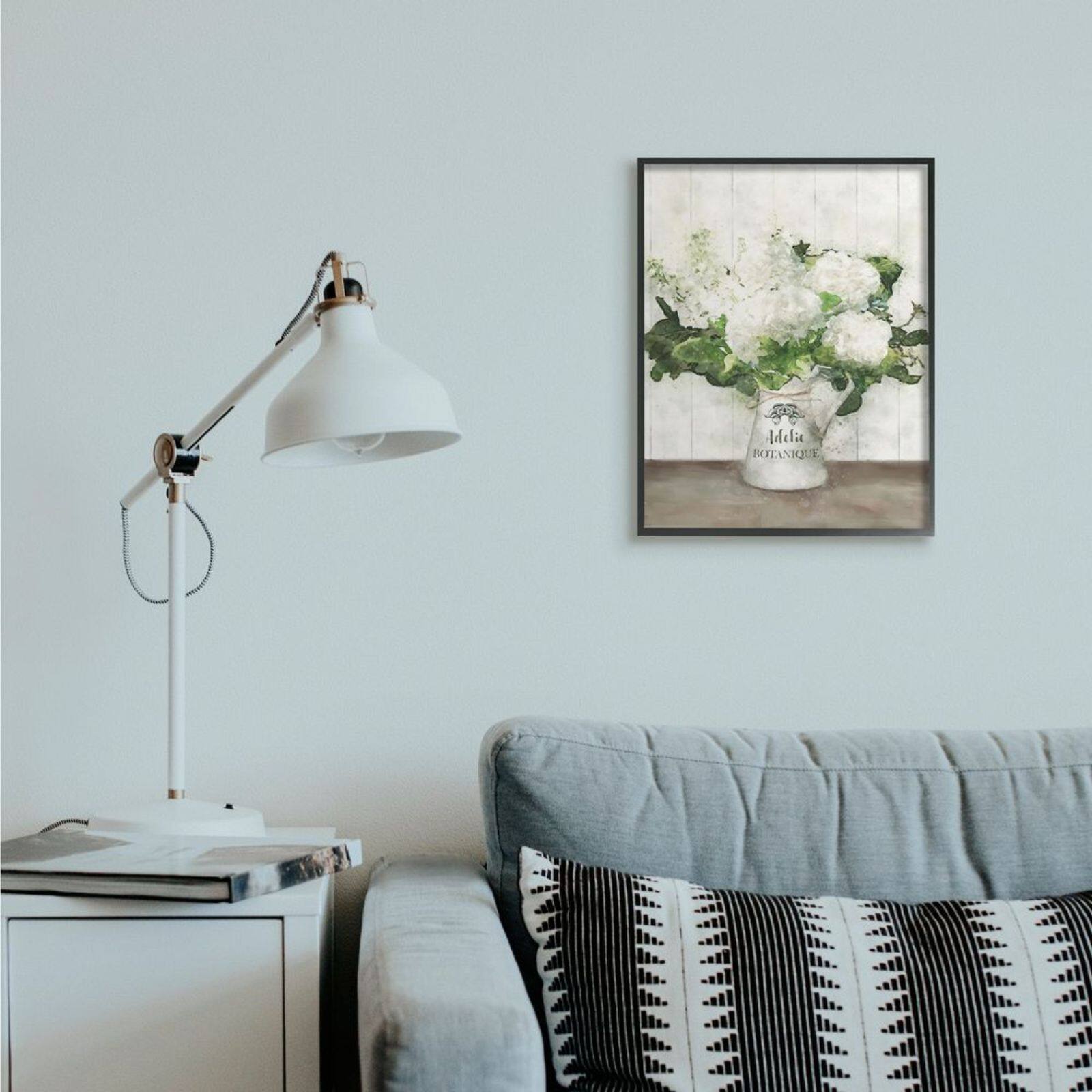 Stupell Industries White Florals in Antique Milk Pitcher with Frame Wall Accent