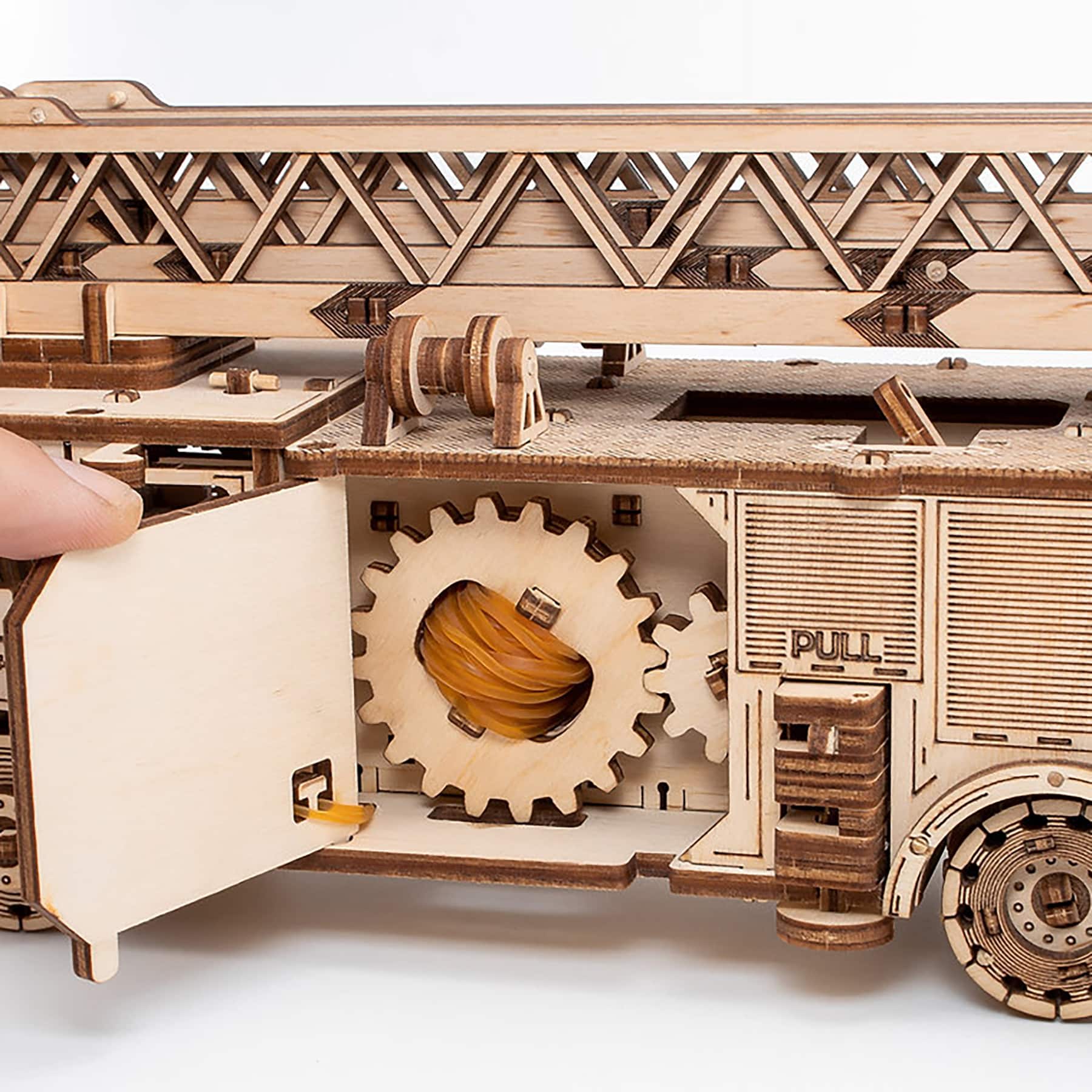 EWA™ Eco-Wood-Art Fire Truck 3D Wooden STEM Construction Kit