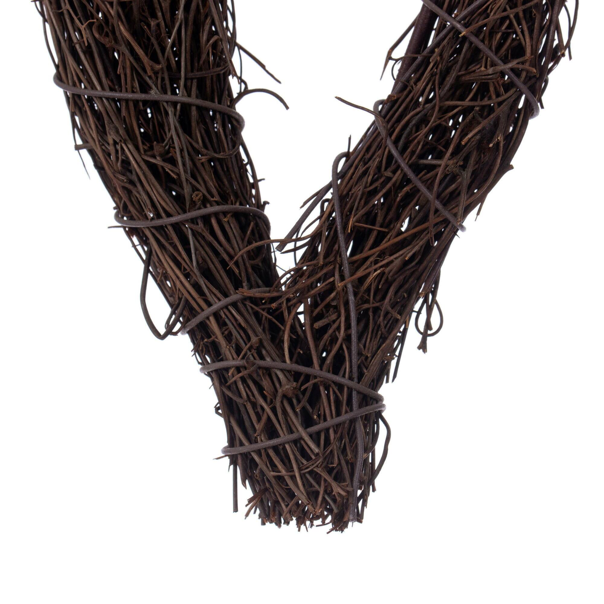 Vickerman 23" Brown Carrot Outline Wreath