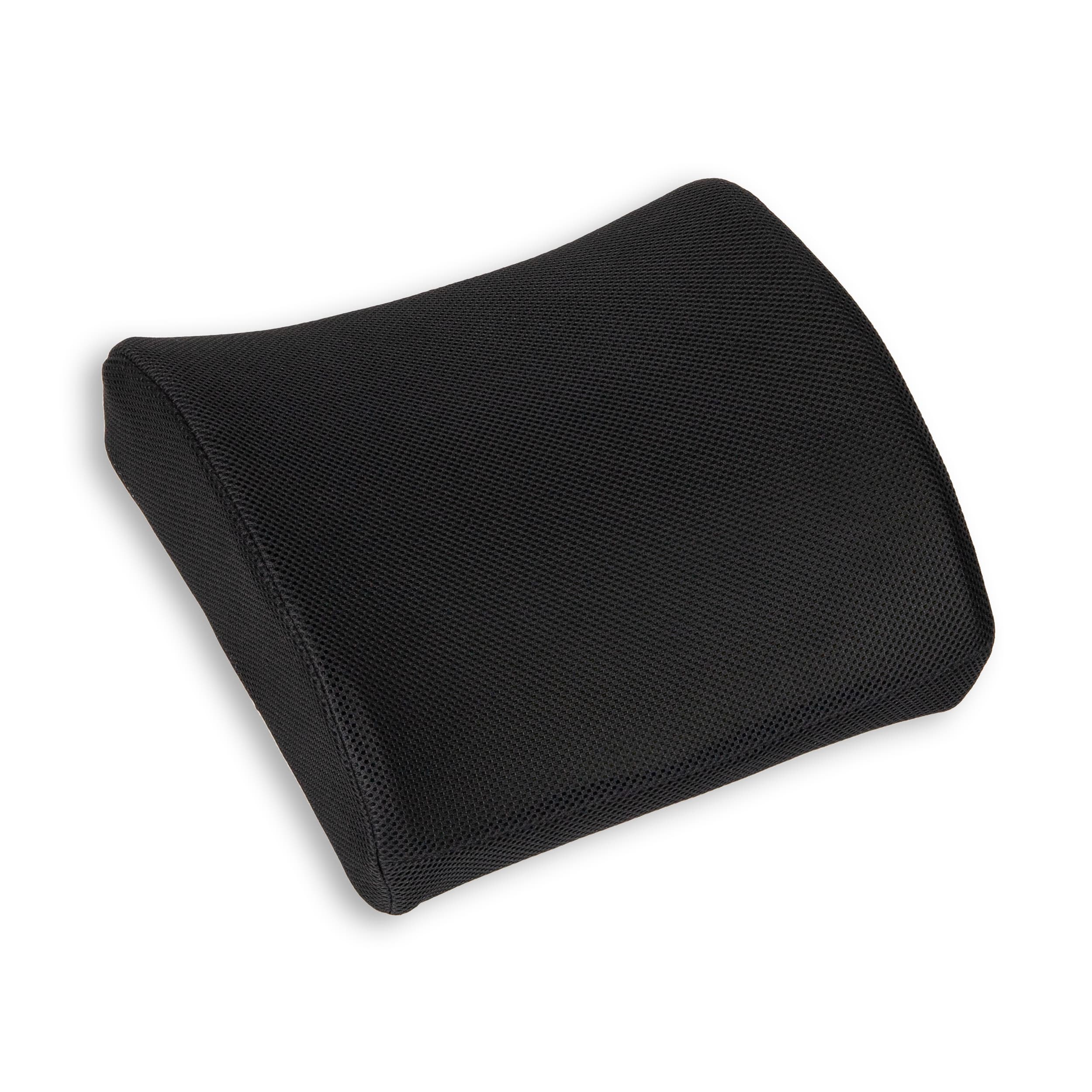 Mind Reader 13.25" Black Lumbar Support Memory Foam Pillow with Air-Cloud Technology