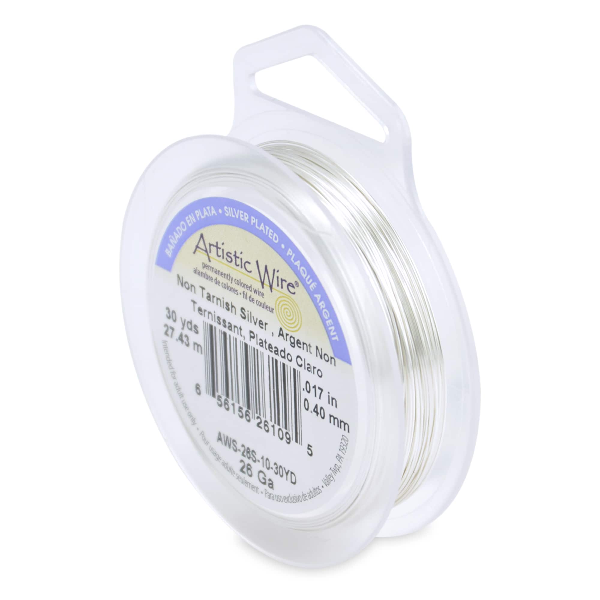 Artistic Wire® 26 Gauge Non-Tarnish Silver Plated Copper Wire
