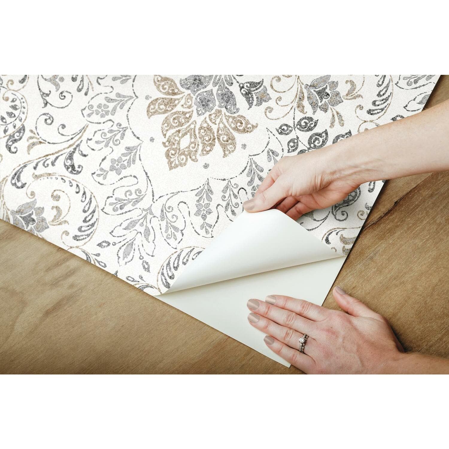 RoomMates Persian Damask Peel & Stick Wallpaper