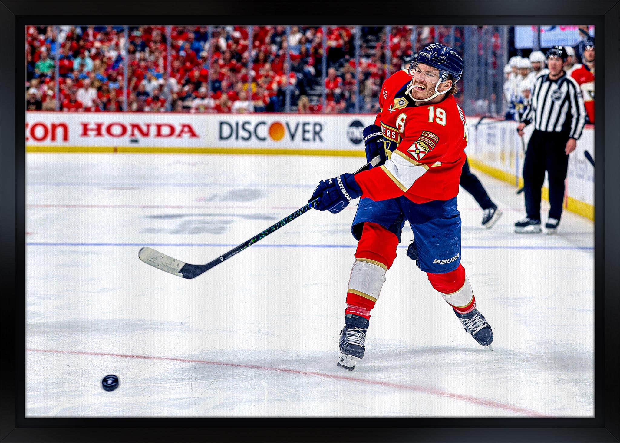 Matthew Tkachuk 20" x 29" Framed Canvas Panthers 2025 Playoffs 22.5" x 31.5"