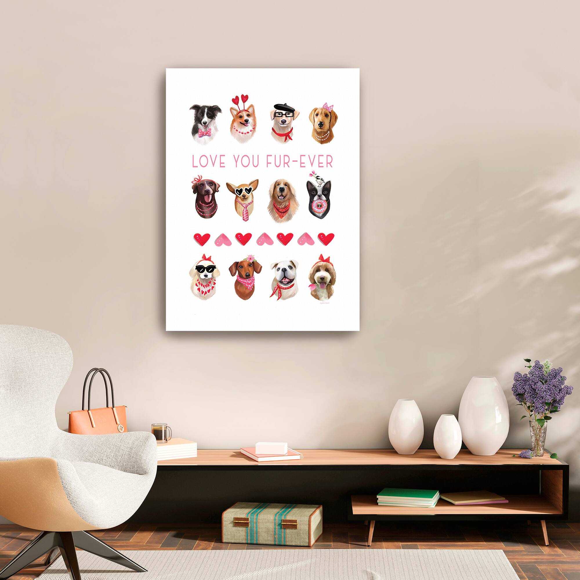 Love You Fur-ever Canvas Giclée Art