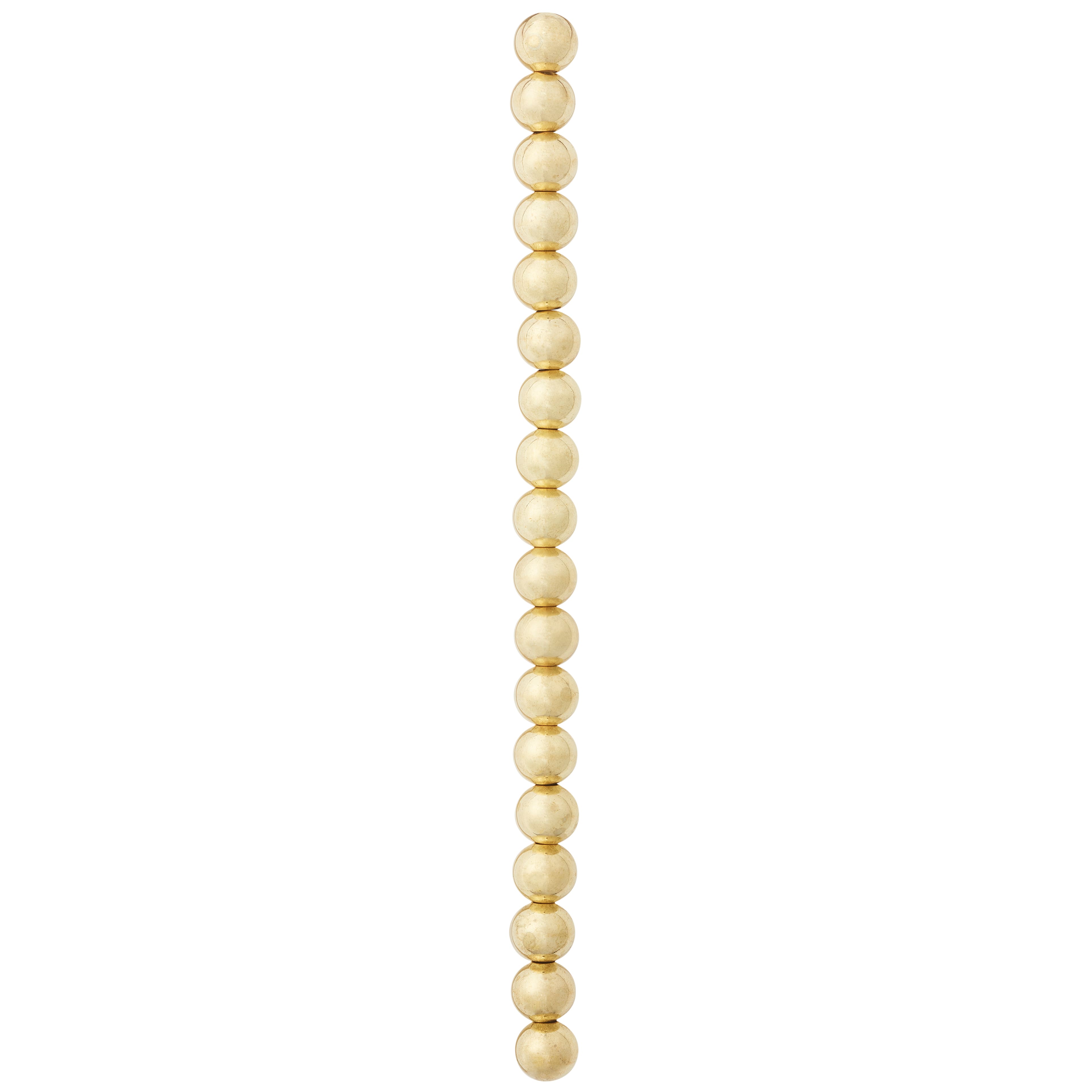 Gold Metal Round Beads, 8mm by Bead Landing™
